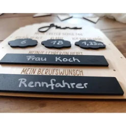 Einschulung|Wunschelfe Einschulung Deko - Beschriftbare Tafel für Schulkind | Schulanfang | Erinnerung an die Schulzeit | Geschenk Einschulung,