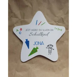 Sale Einschulungsdeko für Sternenkind | Sternenkind Schulanfang | Einschulungsgeschenk Grabdeko | personalisierter Stern für Gedenksteine