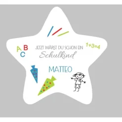 Sale Einschulungsdeko für Sternenkind | Sternenkind Schulanfang | Einschulungsgeschenk Grabdeko | personalisierter Stern für Gedenksteine