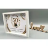 Einzigartiges Geschenk | Custom Wandbild goldene Hochzeit personalisierbar | Geschenk goldene Hochzeit | Liebe | 50. Jah Gastgeschenke