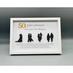 Einzigartiges Geschenk | Custom Wandbild goldene Hochzeit | Geschenk goldene Hochzeit personalisierbar | Liebe | 50. Jah Gastgeschenke