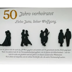 Einzigartiges Geschenk | Custom Wandbild goldene Hochzeit | Geschenk goldene Hochzeit personalisierbar | Liebe | 50. Jah Gastgeschenke