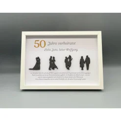 Einzigartiges Geschenk | Custom Wandbild goldene Hochzeit | Geschenk goldene Hochzeit personalisierbar | Liebe | 50. Jah Gastgeschenke