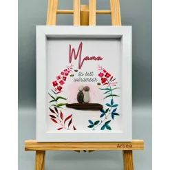 Dekoration|Franzis Creative World Einzigartiges Geschenk zum Muttertag | Wandbild Muttertag | Muttertag | Danke Mama Geschenk | personalisierbares Geschen