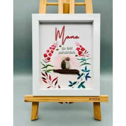 Dekoration|Franzis Creative World Einzigartiges Geschenk zum Muttertag | Wandbild Muttertag | Muttertag | Danke Mama Geschenk | personalisierbares Geschen