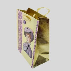 Outlet Elegante Geschenktasche mit 3D Motiv Gründerzeitstil Geschenkverpackungen