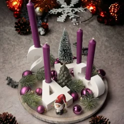Clearance Elegante moderne Adventskranz Zahlen mit Kerzentüllen Adventskränze