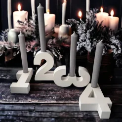 Clearance Elegante moderne Adventskranz Zahlen mit Kerzentüllen Adventskränze