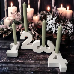 Clearance Elegante moderne Adventskranz Zahlen mit Kerzentüllen Adventskränze