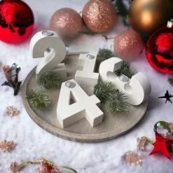 Clearance Elegante moderne Adventskranz Zahlen mit Kerzentüllen Adventskränze
