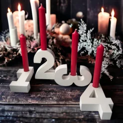 Clearance Elegante moderne Adventskranz Zahlen mit Kerzentüllen Adventskränze