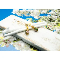Outlet Elegante Ohrstecker, goldfarben, braun, Metallperlen, Ohrringe, handgemachter Unikatschmuck, Geschenkidee Brautschmuck