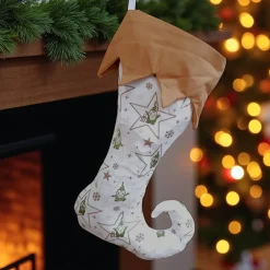 Elfensocke, Kaminsocke, genäht zum befüllen und aufhängen Nikolausstiefel