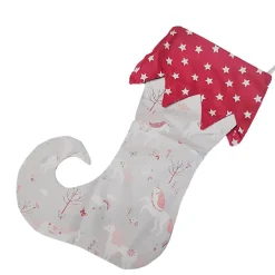 Nikolausstiefel|Afrosteff Elfensocke mit Einhorn Motiven, Kaminsocke zum aufhängen und befüllen