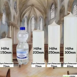 New Engel des Lichts – Christliche Osterkerze mit goldenen Engelsflügeln & Kreuz, hochwertige Echtwachskunst Osterkerzen