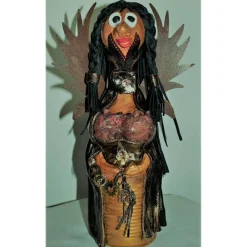 Clearance Engelsfigur STEAMPUNK-TINE Steampunk Gothic Dekoration Verrückter Engel Skulptur Upcycling Halloweendeko Weihnachtsdeko