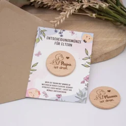 Entscheidungsmünze für Eltern - Motiv wählbar – zwei Größen - fertig zum Verschenken Geschenke
