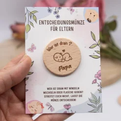Entscheidungsmünze für Eltern - Motiv wählbar – zwei Größen - fertig zum Verschenken Geschenke