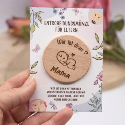 Entscheidungsmünze für Eltern - Motiv wählbar – zwei Größen - fertig zum Verschenken Geschenke