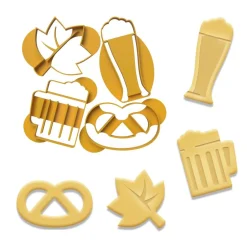 Sale 4er Ausstecher Set Oktoberfest - Keksausstecher - Cracker - Plätzchenausstecher - Ausstechformen - Männer Geschenk Essen & Trinken