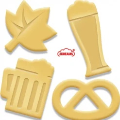 Sale 4er Ausstecher Set Oktoberfest - Keksausstecher - Cracker - Plätzchenausstecher - Ausstechformen - Männer Geschenk Essen & Trinken