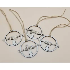 Clearance 4er Set Adventskranz Zahlen Holz Adventszahlen Zahlenanhänger Adventskranzanhänger Weihnachtsdeko skandinavisch Adventskranz Zahlen