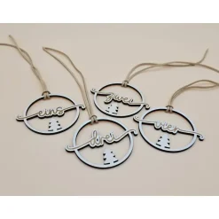Clearance 4er Set Adventskranz Zahlen Holz Adventszahlen Zahlenanhänger Adventskranzanhänger Weihnachtsdeko skandinavisch Adventskranz Zahlen