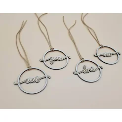 Clearance 4er Set Adventskranz Zahlen Holz Adventszahlen Zahlenanhänger Adventskranzanhänger Weihnachtsdeko skandinavisch Adventskranz Zahlen