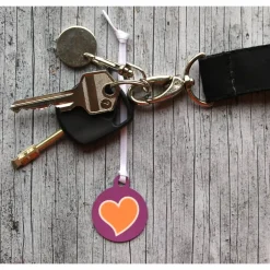 Accessoires|ZWEIFARBIG 2er Set Anhänger **HerzDUO2** von 3,2cm Glücksbringer Oktoberfest Valentinstag Hochzeit Geburtstag Herz