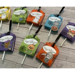 Best 10er Set Goodies / Gastgeschenke zu Halloween oder für einen Geburtstag inkl. Lutscher / Lolli, Mitbringsel, Handarbeit Kinder Gastgeschenke
