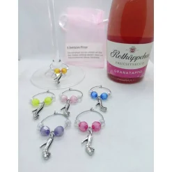 Accessoires|Netles Kartenkunst & Schmuckallerlei 6er Set Markierungsringe für Stielgläser, 