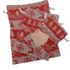 Säckchen & Beutel|Afrosteff 3er Set Nikolaussäckchen mit Norweger Muster Print, Weihnachtssäckchen