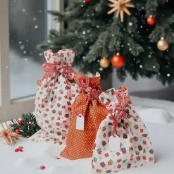 Säckchen & Beutel|Afrosteff 3er Set Nikolaussäckchen, Weihnachtssäckchen, Geschenkebeutel