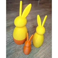 Osterhasen|made by lamomama 3er Set Osterhasen / minimalistisches Design / Blickfang / Farbtupfer / Geschenk / Deko
