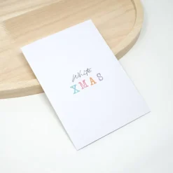 Best 4er Set schlichte Weihnachtskarten | Karte mit Briefumschlag | Pastellfarben Weihnachtskarten