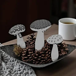Herbst|Afrosteff 3-er Set Stoffpilze, herbstliche Deko-Pilze