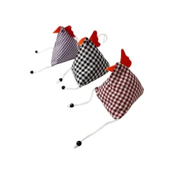 Clearance 3-er Set "Verrückte Hühner", genähte Osterhühner zum Aufhängen Osterdeko