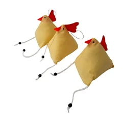 Best 3-er Set "Verrückte Hühner", genähte Osterhühner zum Aufhängen Osterdeko