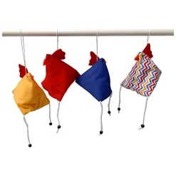 Best 4-er Set "Verrückte Hühner", Osterhühner zum aufhängen Osterdeko