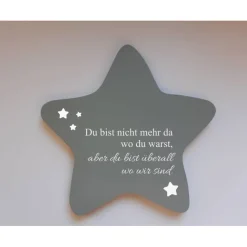 Erinnerung an ein Sternenkind | Stern wetterfest / Grabdeko Gedenksteine