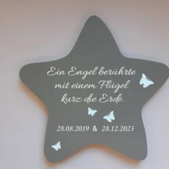 Clearance Erinnerung an ein Sternenkind | Stern wetterfest / Grabdeko Gedenksteine