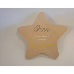 Clearance Erinnerung an Sternenkind, Verstorbene, Geschenk für Angehörige, Stern aus Holz für Mama Papa Oma Opa, Anstatt Trauerka Mutmacher