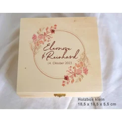 Geschenke|Das Moment Erinnerungsbox aus Holz Hochzeit Design Rosarot