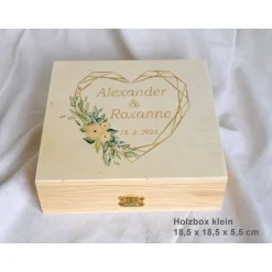 Clearance Erinnerungsbox aus Holz Hochzeit Geometric Heart Geschenke
