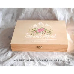 Geschenke|Das Moment Erinnerungsbox aus Holz Hochzeit Bergliebe