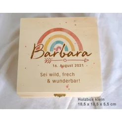 Best Erinnerungsbox aus Holz im Design Pfeil Geschenke