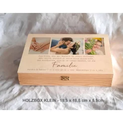 Discount Erinnerungsbox Familie Fotos aus Holz Geschenke