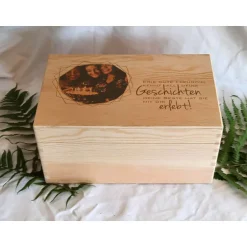 Geschenke|Das Moment Erinnerungsbox Familie Freunde Fotos aus Holz