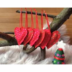 Hot 6er-Set Dekoherz Geschenkanhänger rot gold grün Geschenkeanhänger