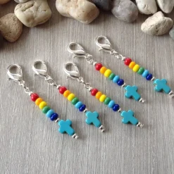 New 5er-Set farbenfrohe Gastgeschenke / Mitbringsel / Mitgebsel / Charms Gastgeschenke
